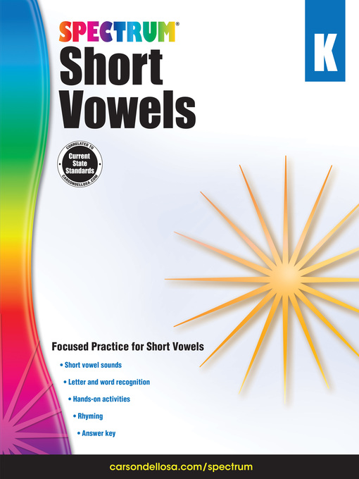Title details for Short Vowels, Grade K by Spectrum - Available